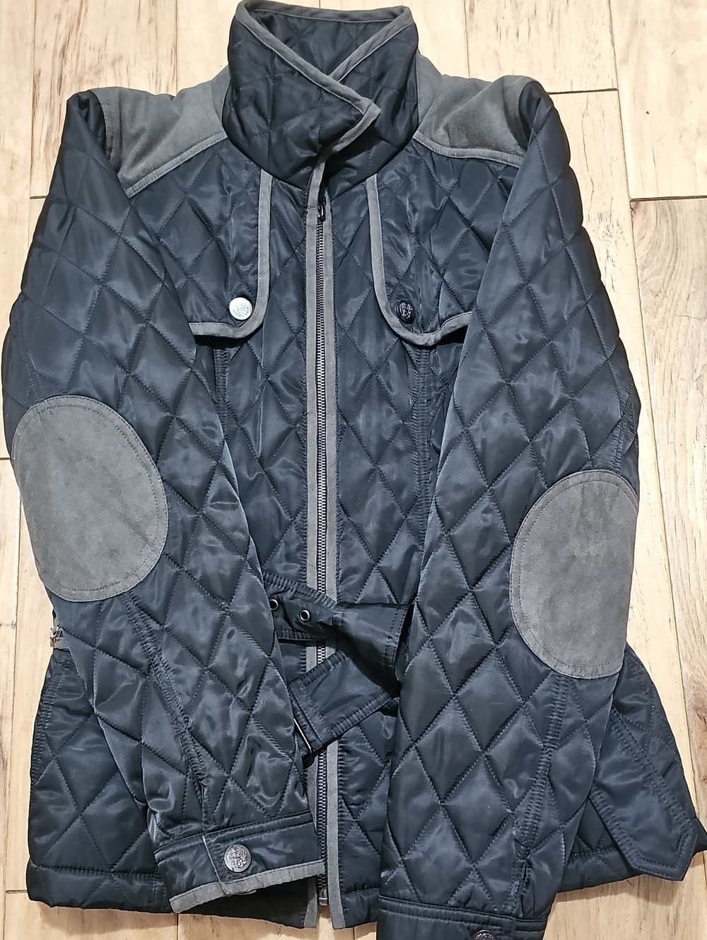 Vince Camuto Quilted Jacket With Patched Elbows